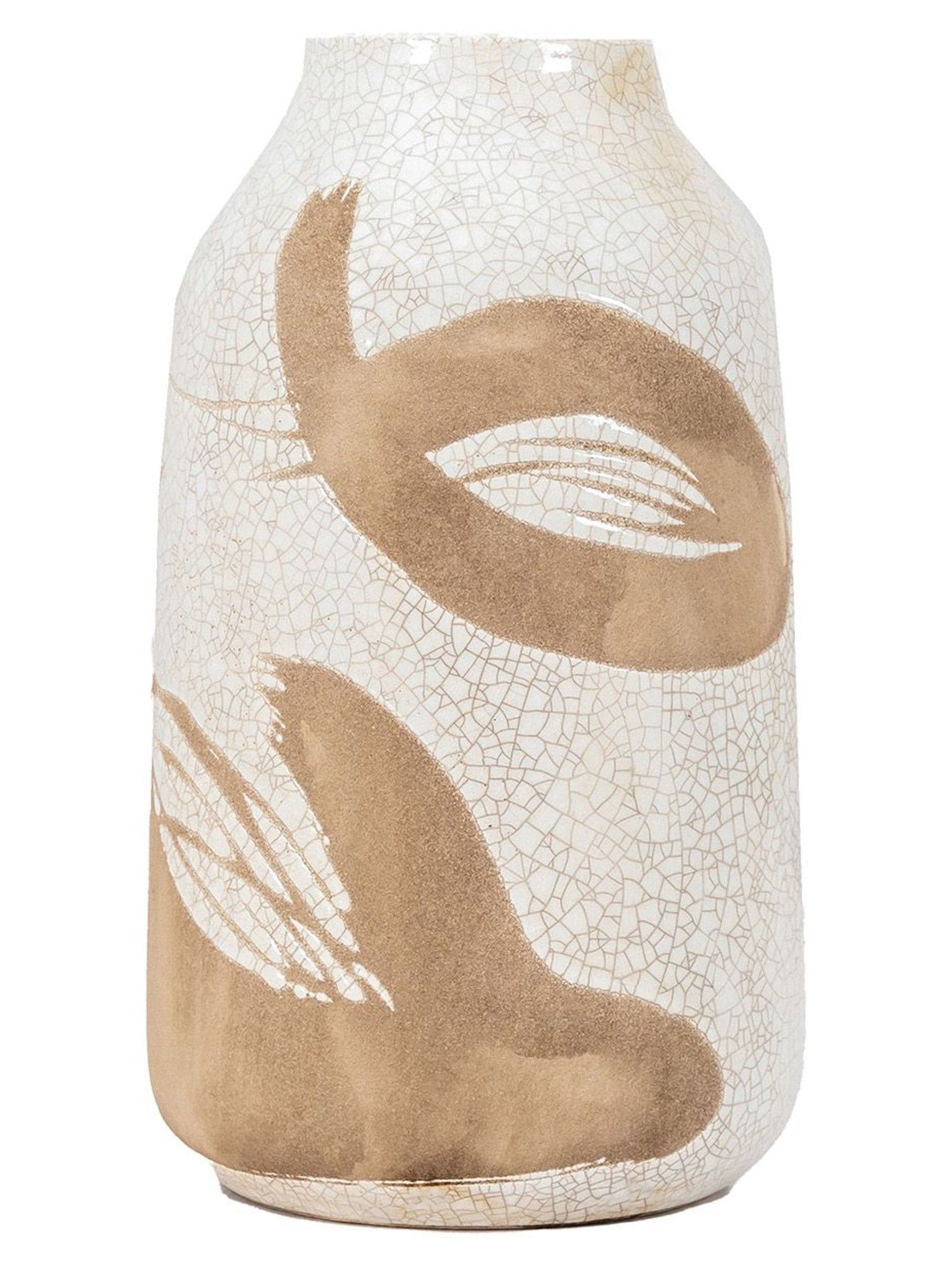 Gallery Home brown reactive taft small vase, UK version