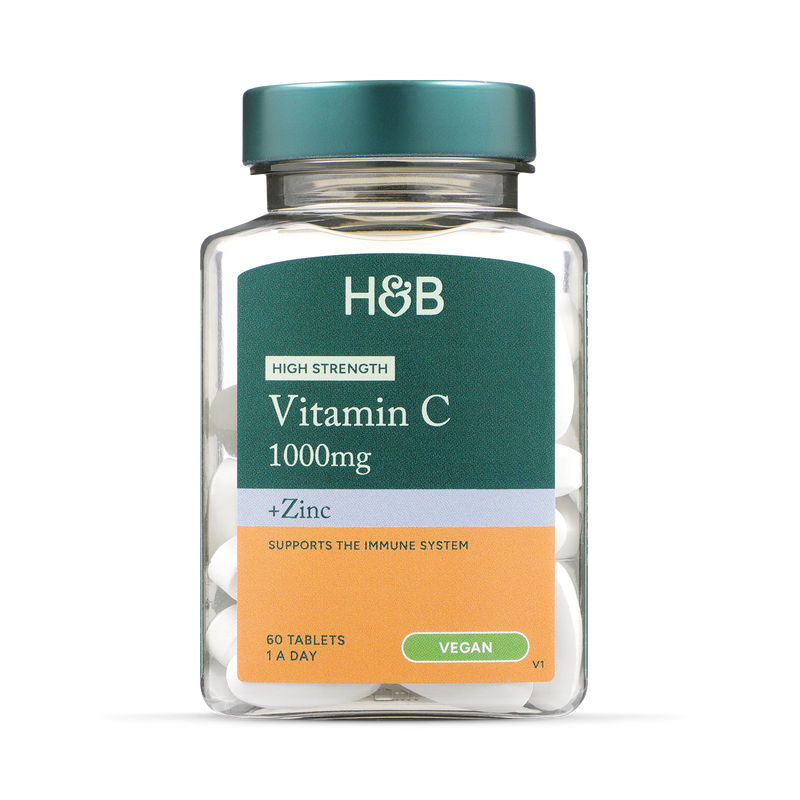 Holland & Barrett Vitamin C and Zinc tablets 60, UK version