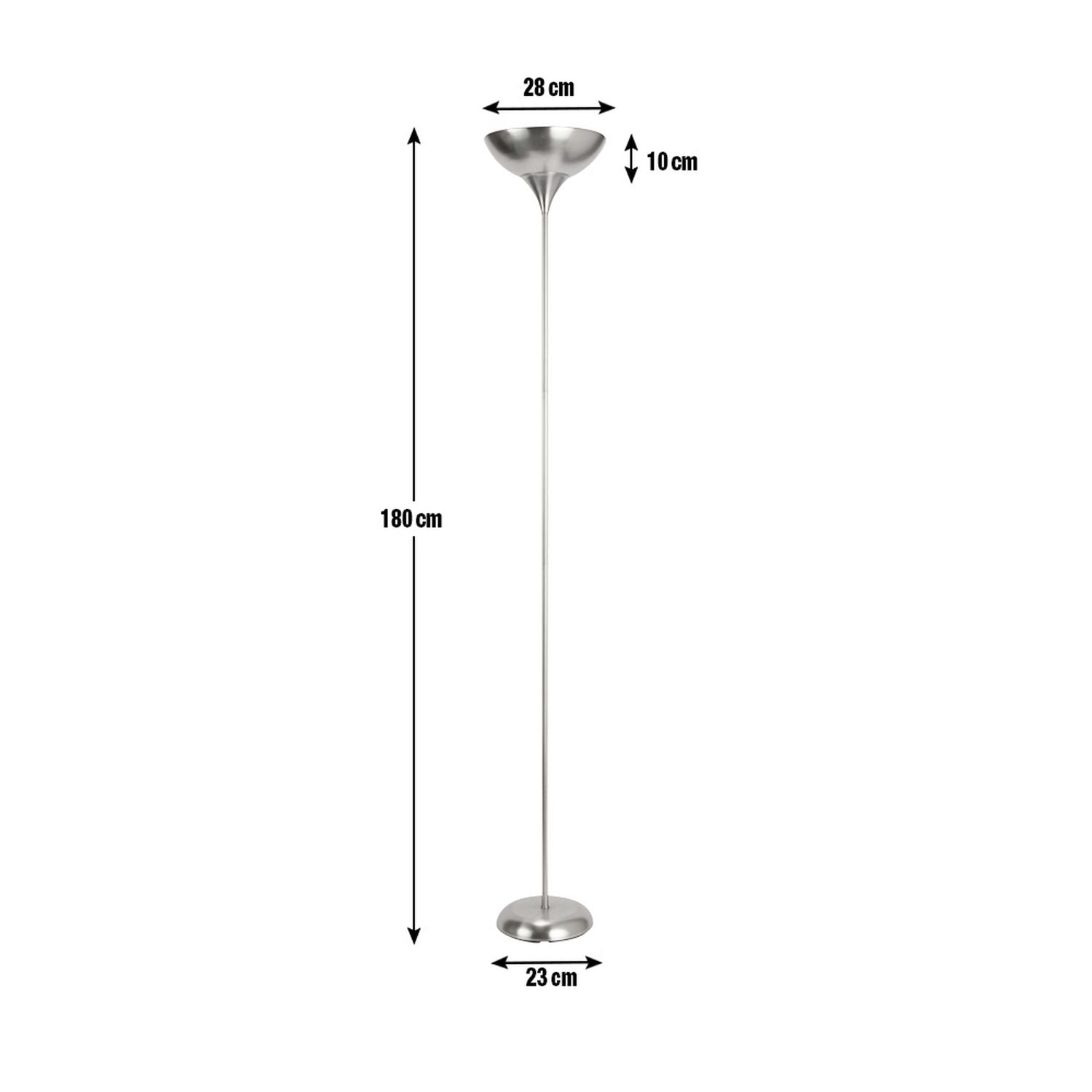 Argos Home torchiere uplighter brushed chrome, UK version
