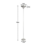 Argos Home torchiere uplighter brushed chrome, UK version