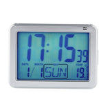 Constant digital alarm clock large display silver - British product
