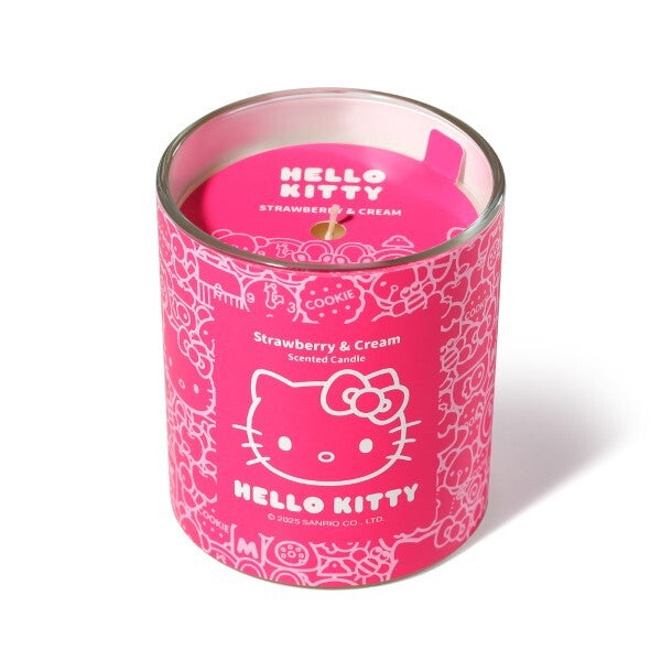 Hello Kitty Strawberry & Cream scented candle 206g, imported from the UK