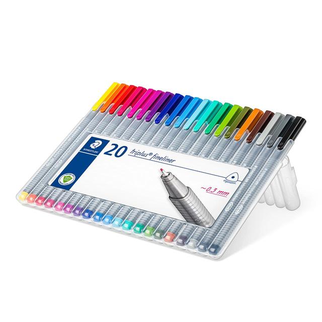 Staedtler Triplus Fineliner Coloured Pens   20 per pack