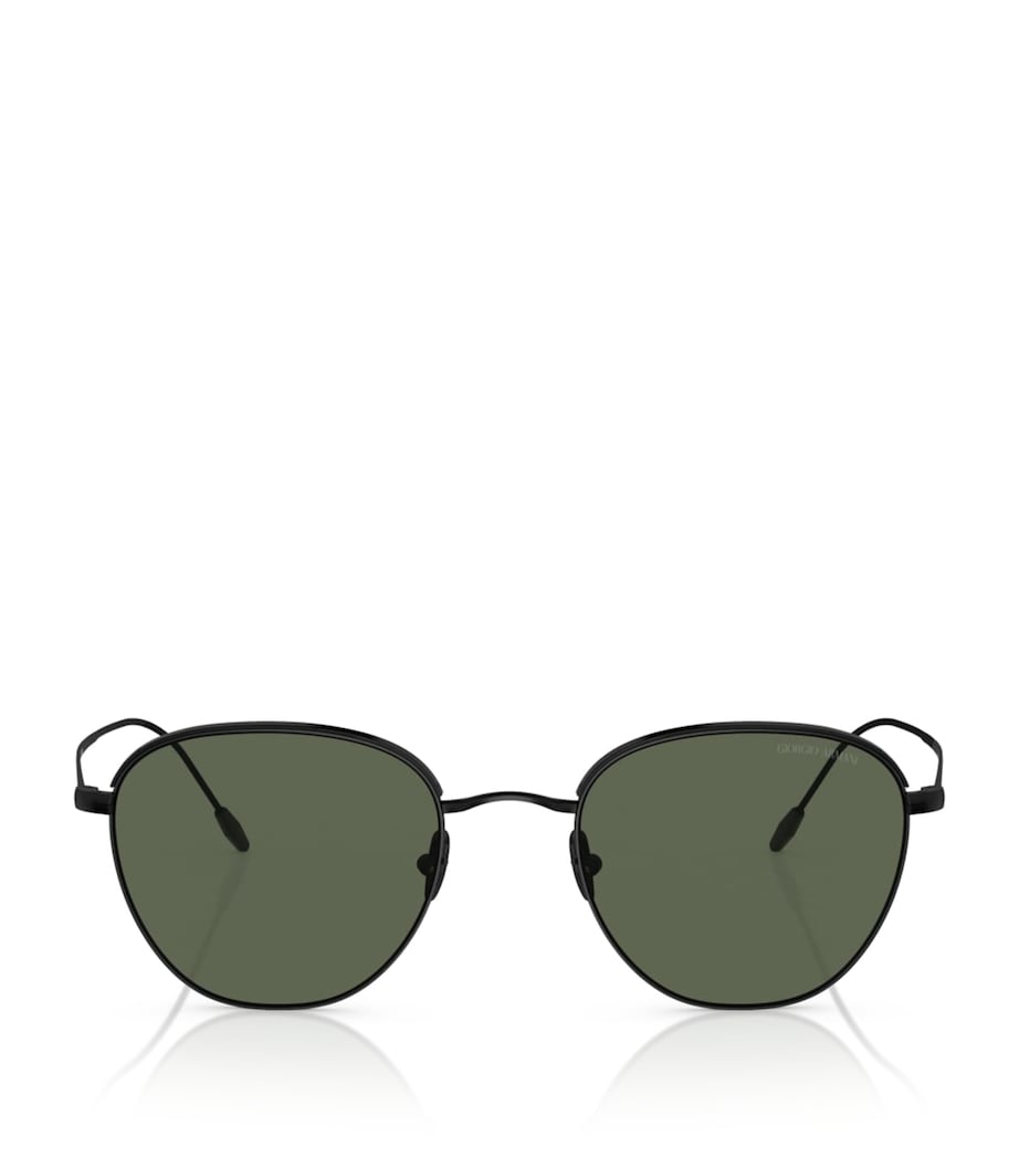Giorgio Armani rounded square sunglasses metal frame, UK version