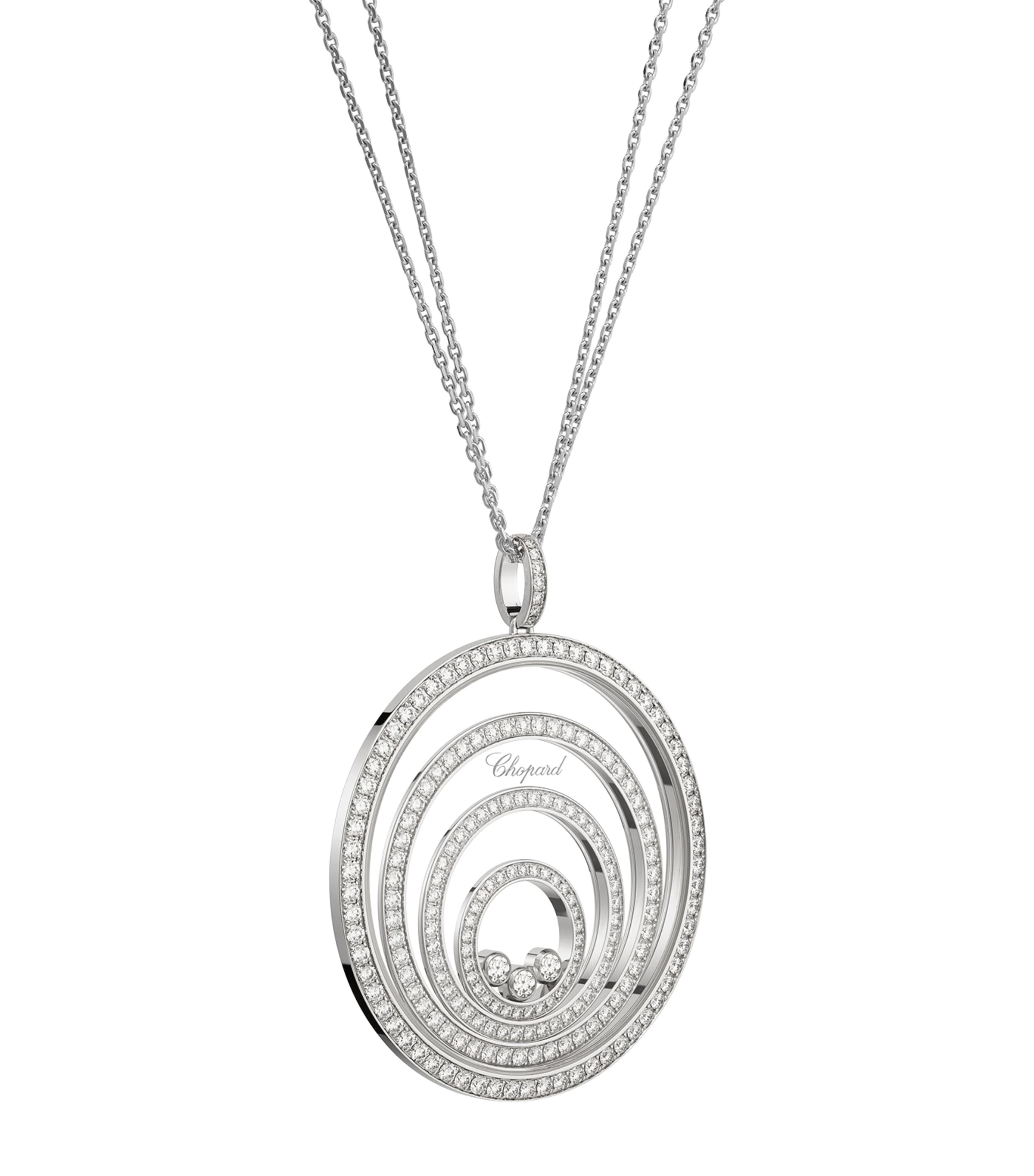 Chopard white gold diamond pendant necklace from Happy Spirit (British brand)