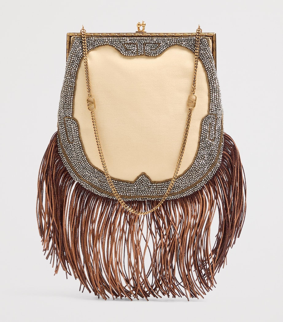 Valentino Garavani embellished floral shoulder bag - British product