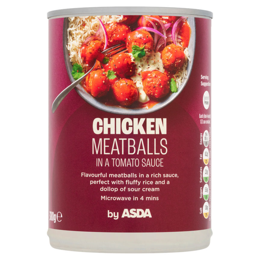 ASDA Chicken Meatballs in Tomato Sauce 380g GOODS ASDA   