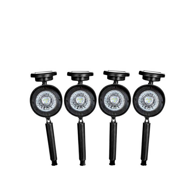 Sainsbury's black solar spotlights 4-pack - British product