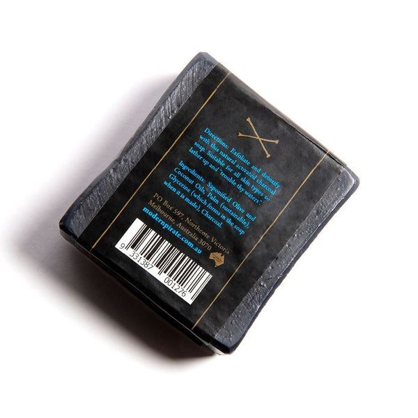 Modern Pirate natural activated charcoal soap 110g - British product