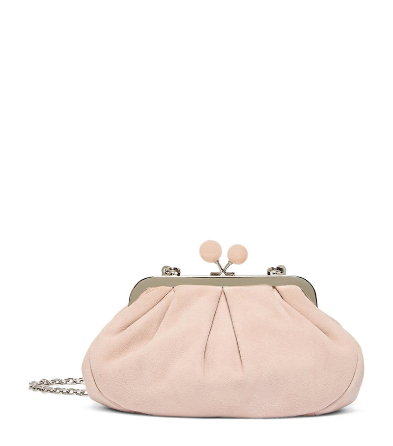 Weekend Max Mara Pasticcino suede clutch bag - British product