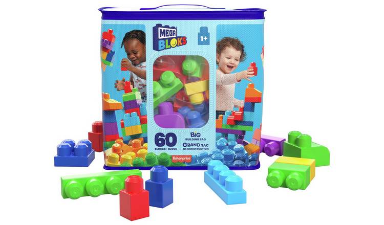 Mega Bloks 60 Piece First Builders Big Building Bag- Classic GOODS Argos