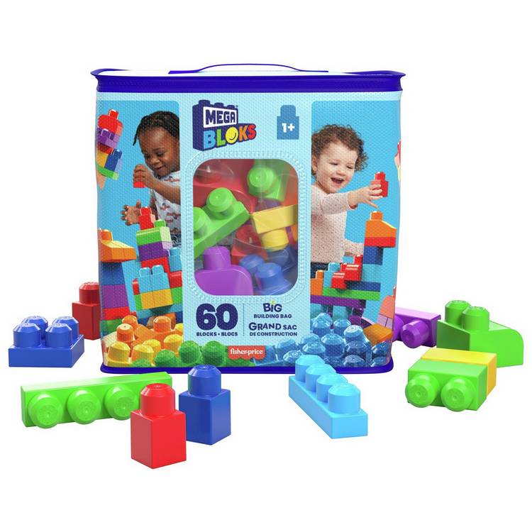 Mega Bloks building blocks First Builders Big Building Bag 60 piece, UK version