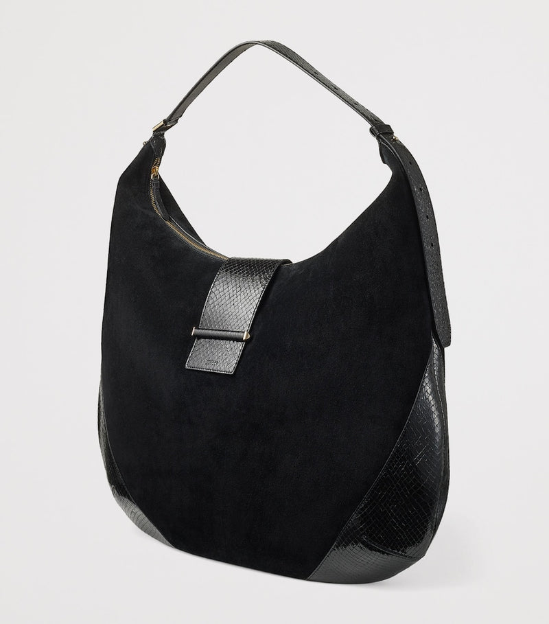 Jimmy Choo Bar large suede shoulder bag, UK version