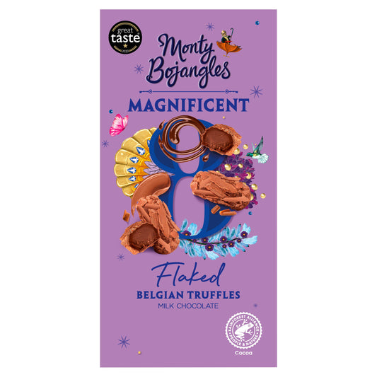 Monty Bojangles Milk Chocolate Belgian Flaked Truffles 100g GOODS Sainsburys   