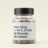 Holland & Barrett iron supplement with B vitamins and minerals 90 tablets - British product