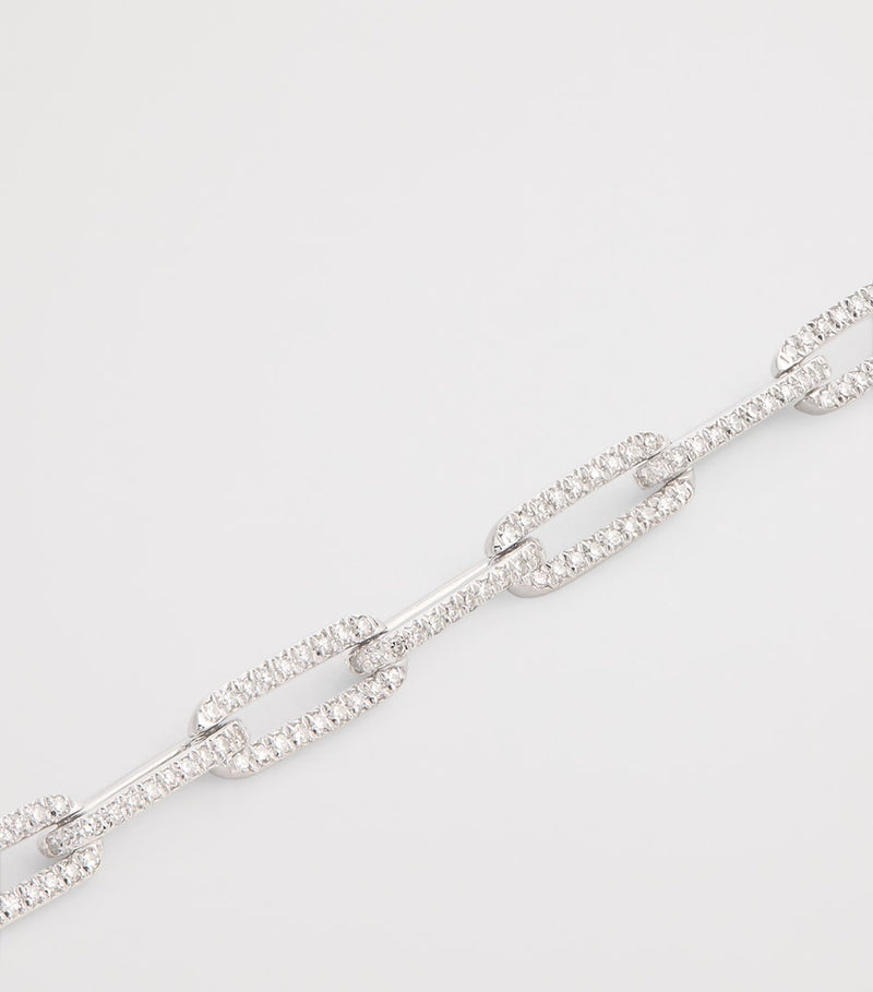 SHAY white gold diamond pavé link bracelet, imported from the UK