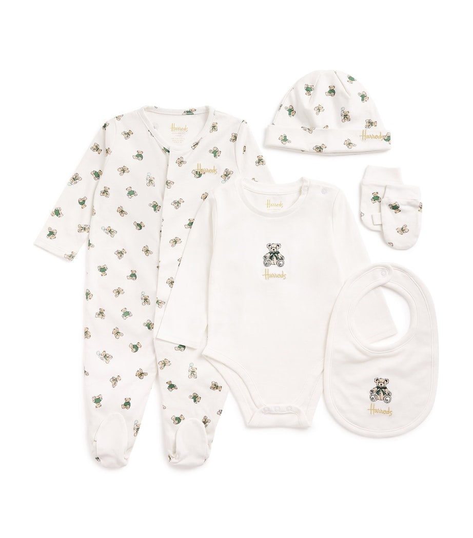 Harrods Pima Cotton Bear Baby Gift Set 0-18 Months, UK version