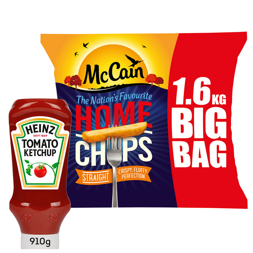 Heinz Tomato Ketchup and McCain Home Chips Mega Value Pack Bundle GOODS ASDA   