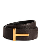 TOM FORD leather reversible T Icon belt, imported from the UK