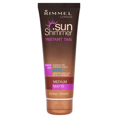 Superdrug Rimmel Sunshimmer Instant Tan Medium Matte Fake Tan 125ml- Buy online at McGrocer