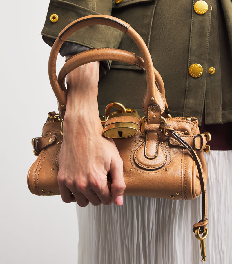Chloé small leather Paddington top-handle bag, imported from the UK