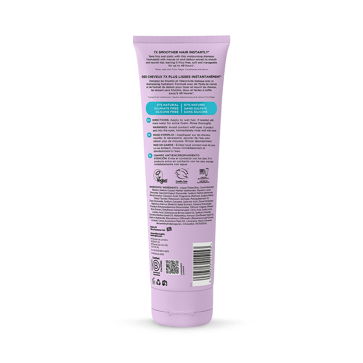 Noughty Frizz Magic Anti-Frizz Shampoo 250ml (British brand)