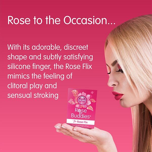 Skins Rose Flix clitoral vibrator, imported from the UK