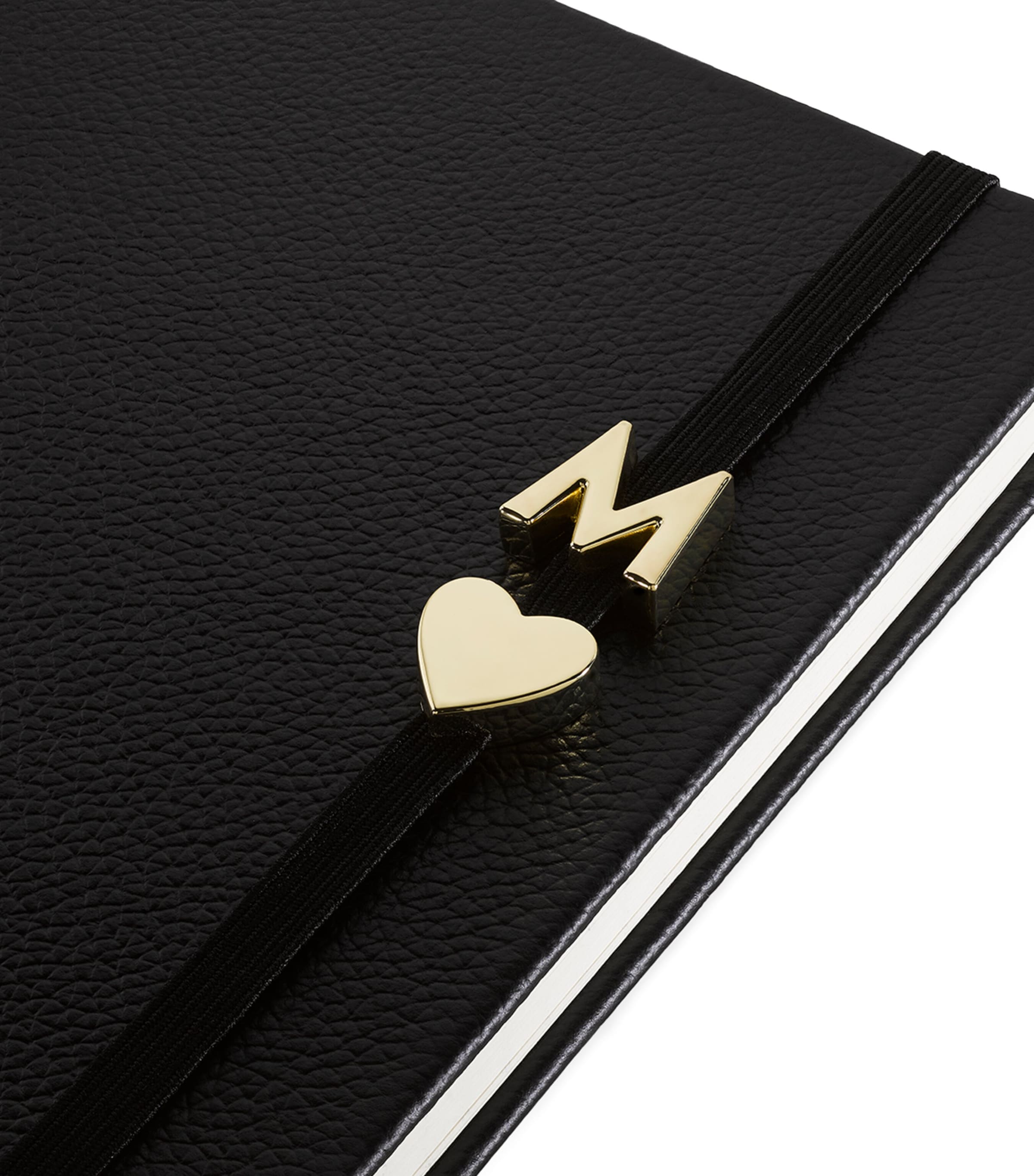 Moleskine gold-plated H notebook charm, imported from the UK