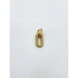 SVNX ribbed oval hoop earrings in gold (British brand)
