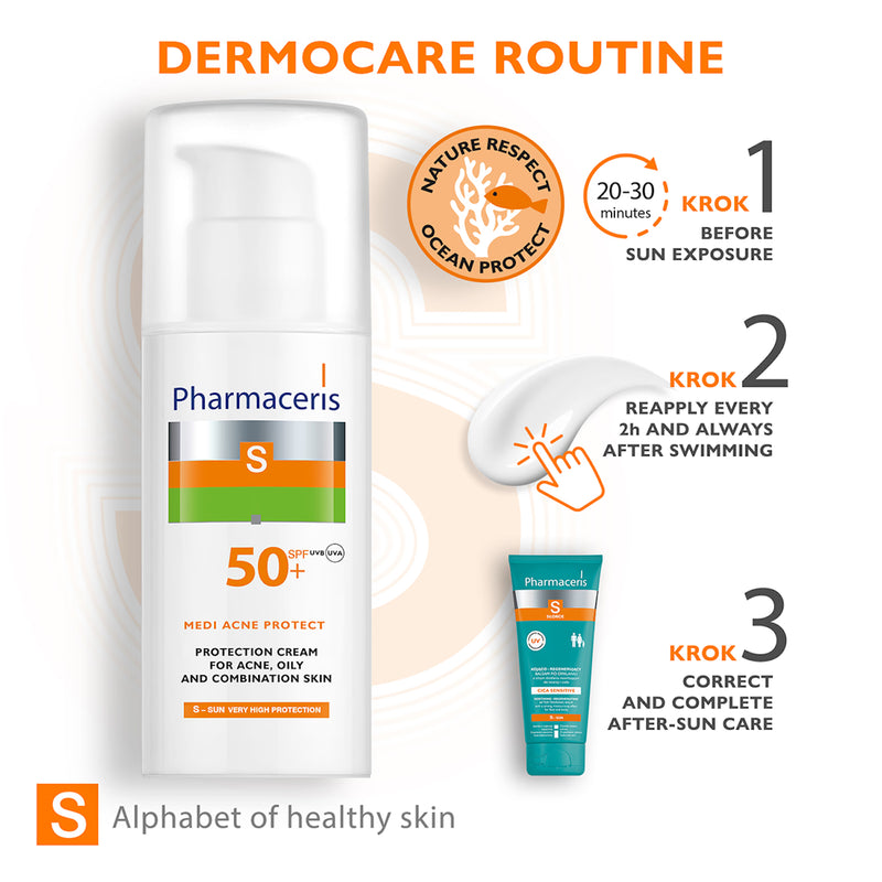 Pharmaceris S Medi Acne Protect SPF 50 50ml - British product