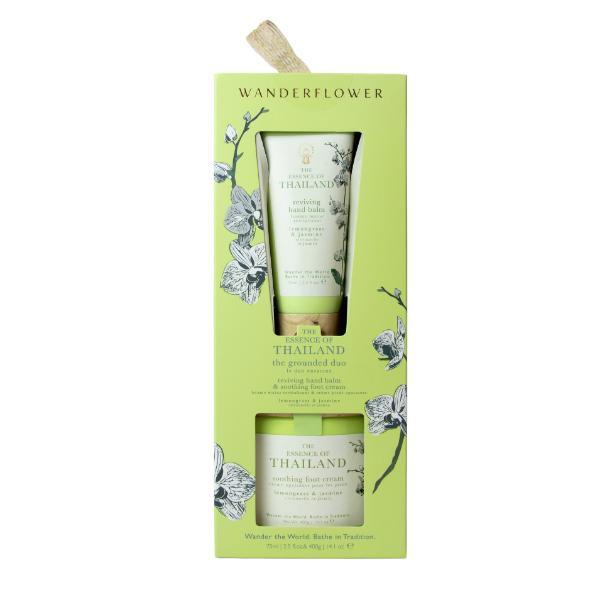 Wanderflower The Grounded Duo hand and foot care set, imported from the UK