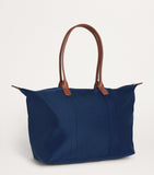 Harrods medium nylon tote bag with leather trims - British product