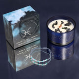 Serenityy crystal candle with gemstone bracelet Pisces 320g (British brand)