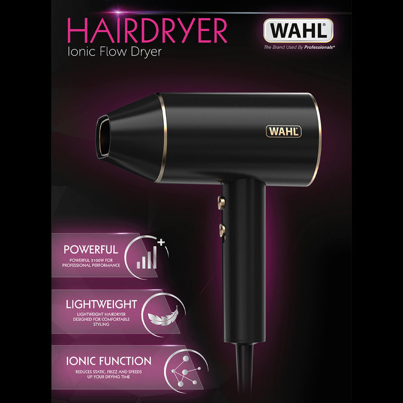 Wahl Ionic Flow hairdryer 2100W, UK version
