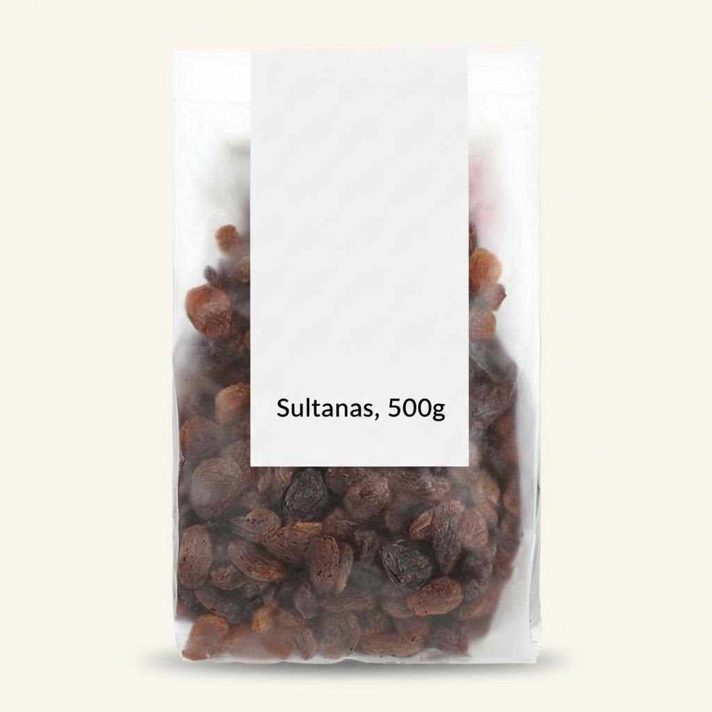Holland & Barrett sultanas dried fruit 500g (British brand)