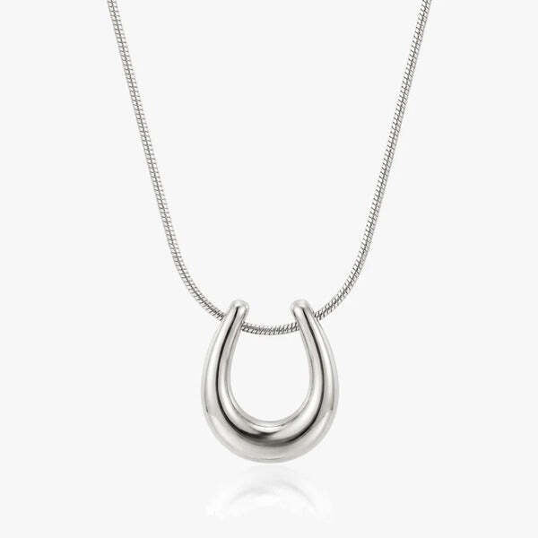 MUCHV horseshoe snake chain necklace in 18k gold or silver (British brand)