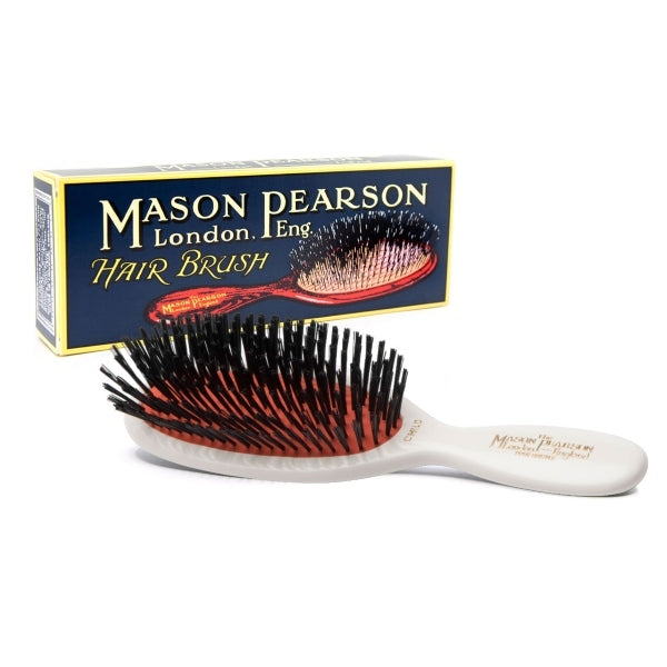 Mason Pearson pocket child bristle hairbrush white, imported from the UK