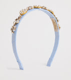 David Charles diamanté and faux pearl-embellished headband - British product