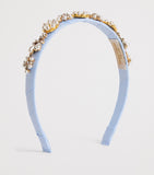 David Charles diamanté and faux pearl-embellished headband - British product