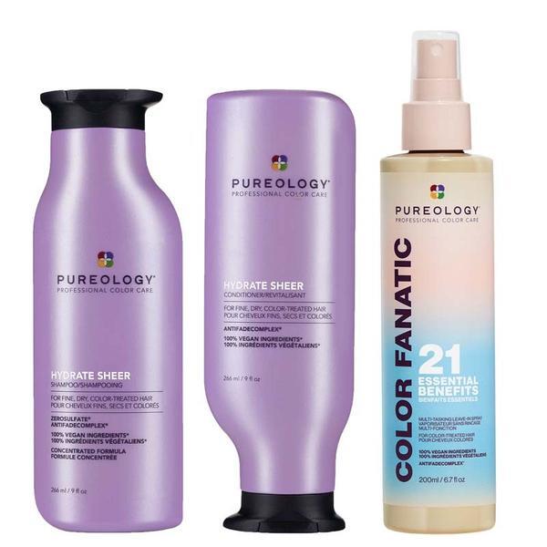 Pureology Hydrate Sheer Color Fanatic hair care set, UK version