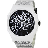 Marc Ecko men's black rubber strap watch - British product
