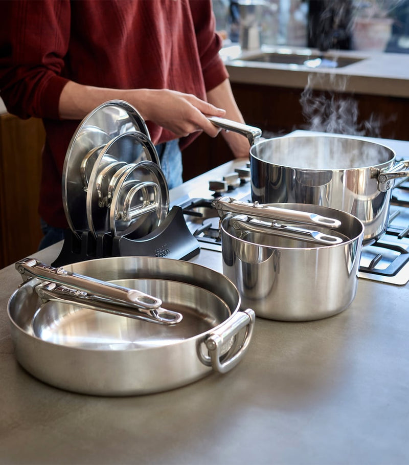 Joseph Joseph Space Steel Folding-Handle 5-Piece Cookware Set, UK version