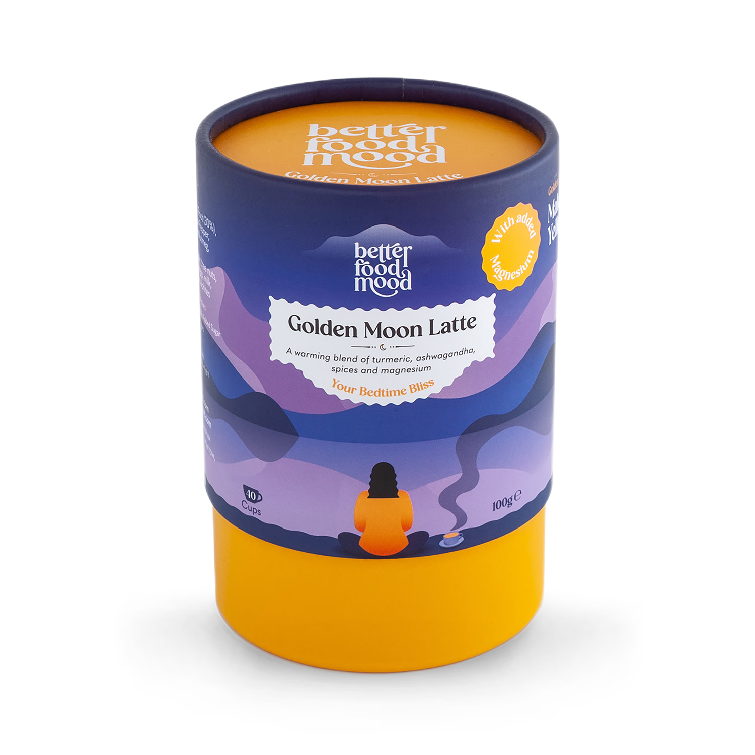 Golden Moon Turmeric Ashwagandha Latte Mix 100g, imported from the UK