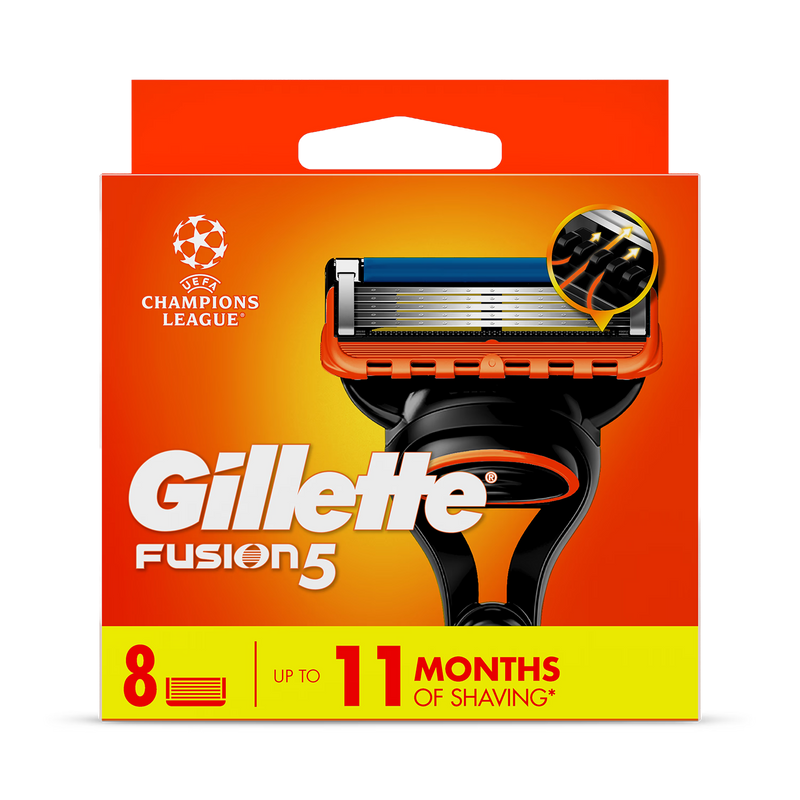 Gillette Fusion5 razor blade refill 8 blades - British product
