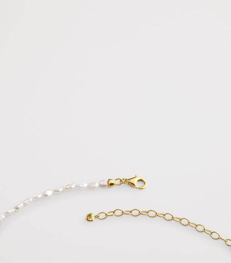 Monica Vinader gold vermeil pearl Capri necklace - British product