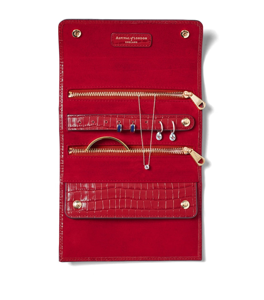 Aspinal of London leather jewellery roll, UK version