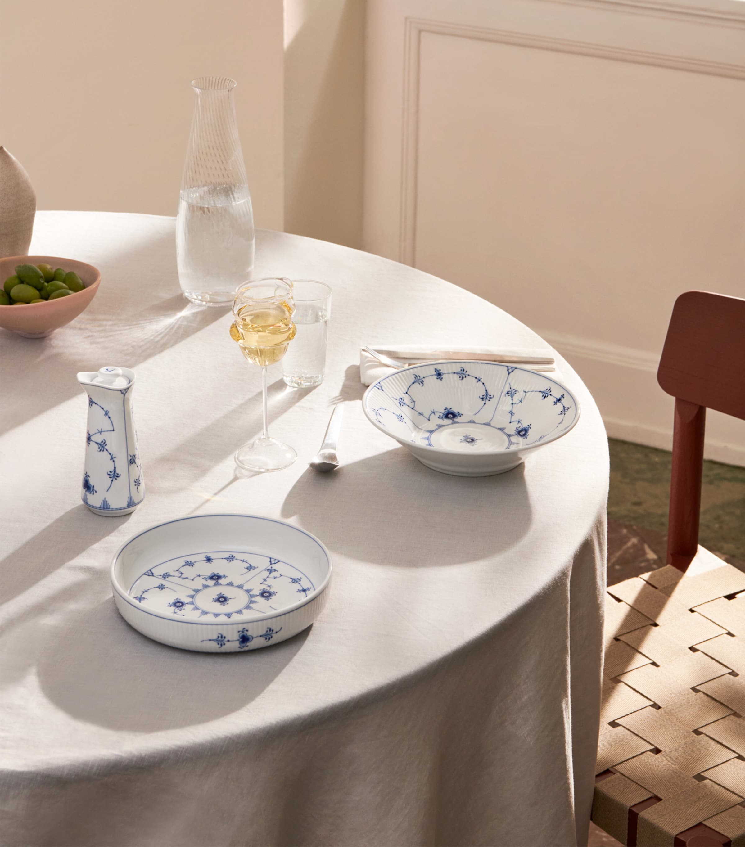 Royal Copenhagen Blue Fluted Mega porcelain bowl 21cm, imported from the UK