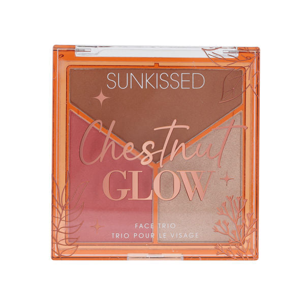 Sunkissed Chestnut Glow face trio palette (British brand)