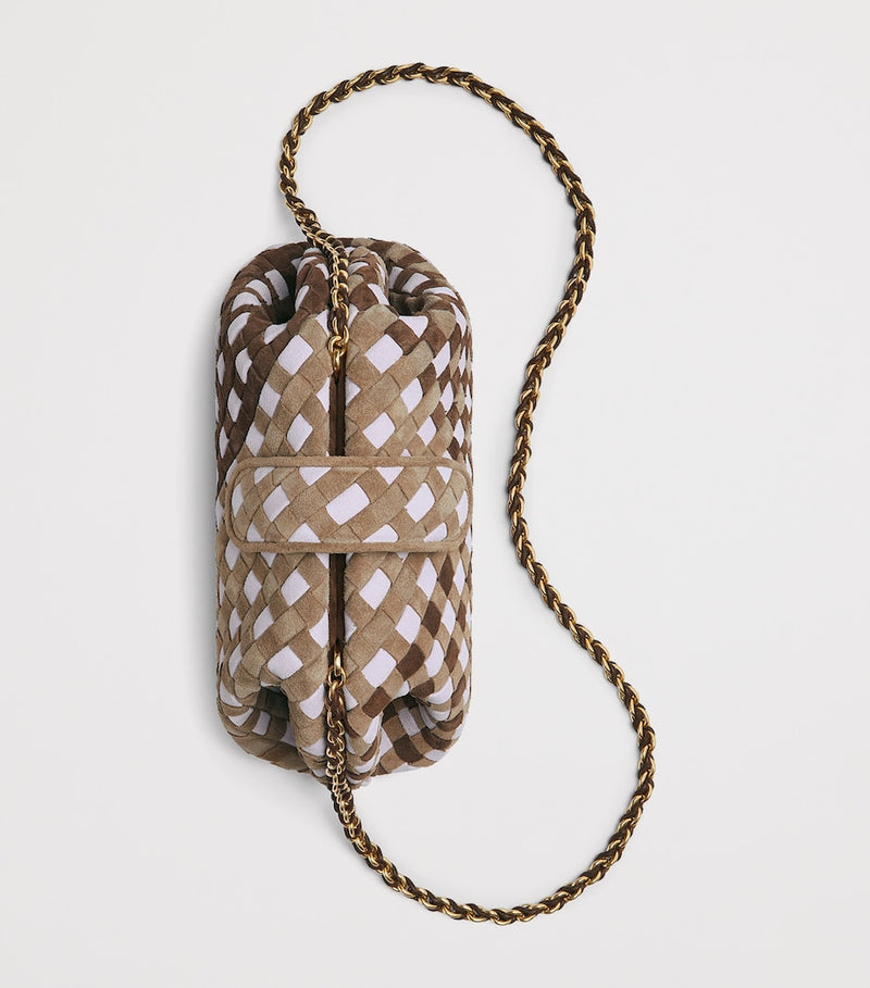 Bottega Veneta small suede Lauren 1980 clutch bag - British product