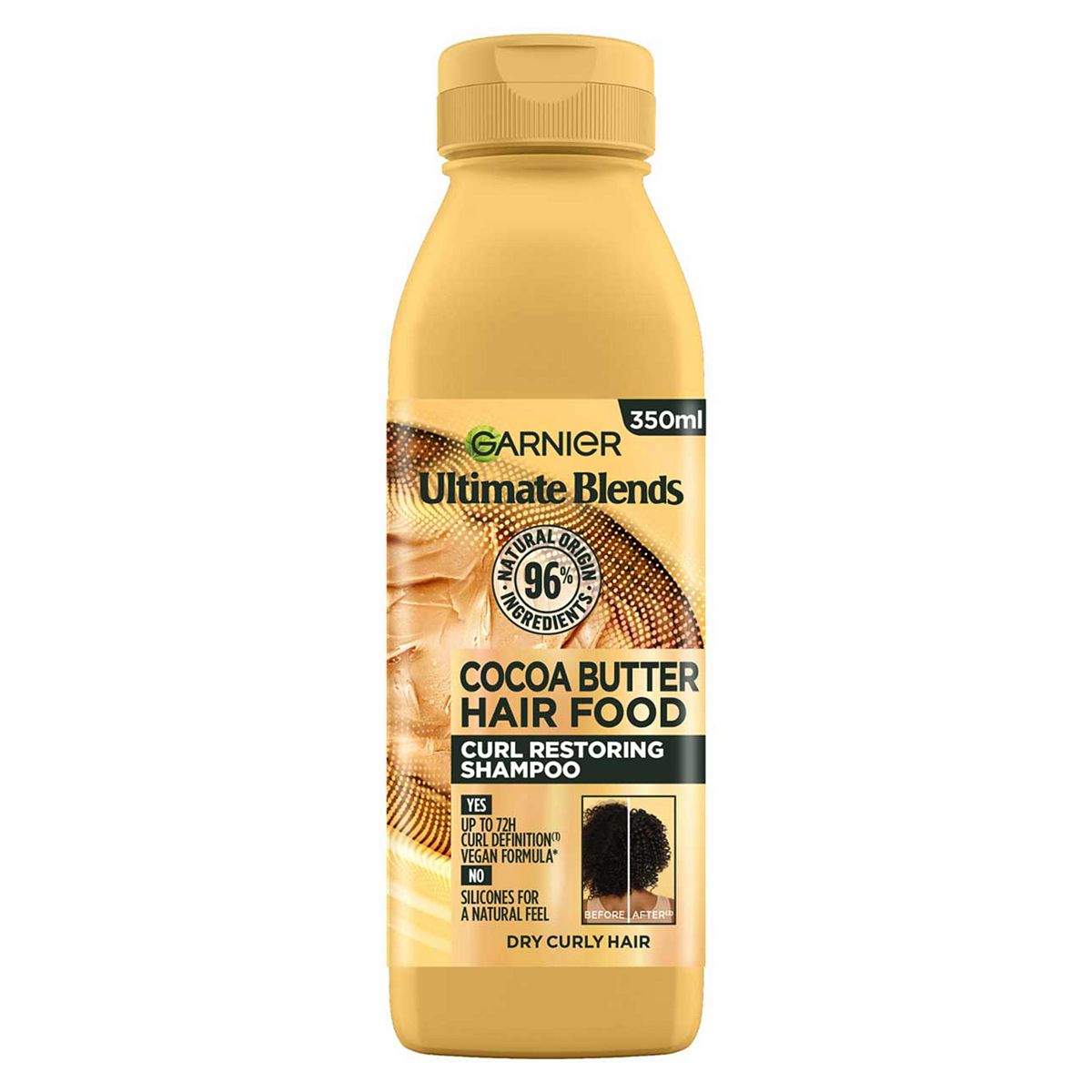 Garnier Ultimate Blends Cocoa Butter Shampoo for Dry, Curly Hair 350ml GOODS Boots   